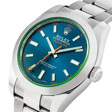 2023 rolex milgauss oystersteel blue dial|Rolex Milgauss 116400 price.